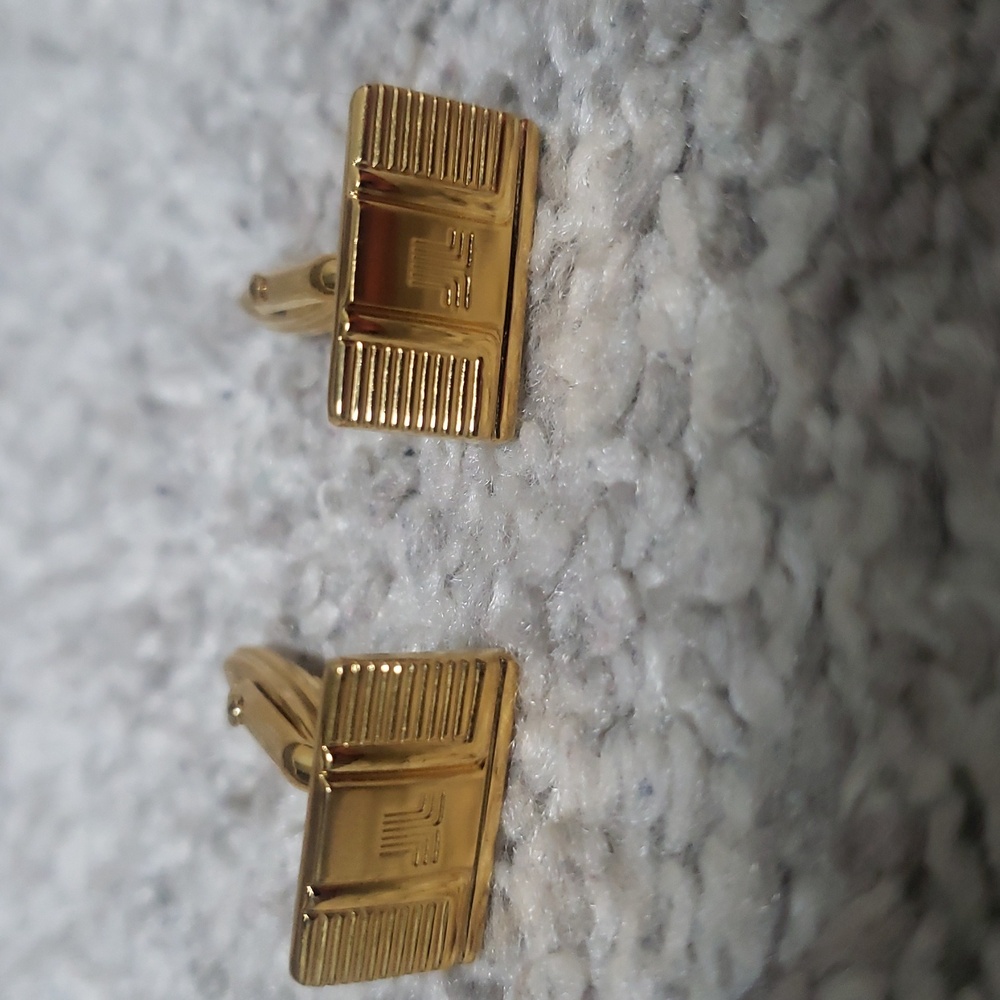 Lanvin Gold Rectangular Cufflinks - image 2
